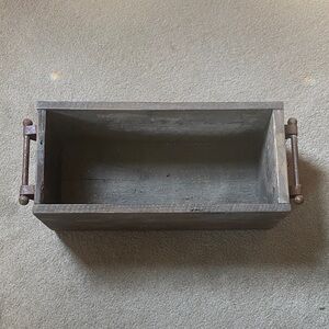 Rustic Wooden Box with Handles